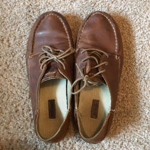 Olukai brown leather loafers